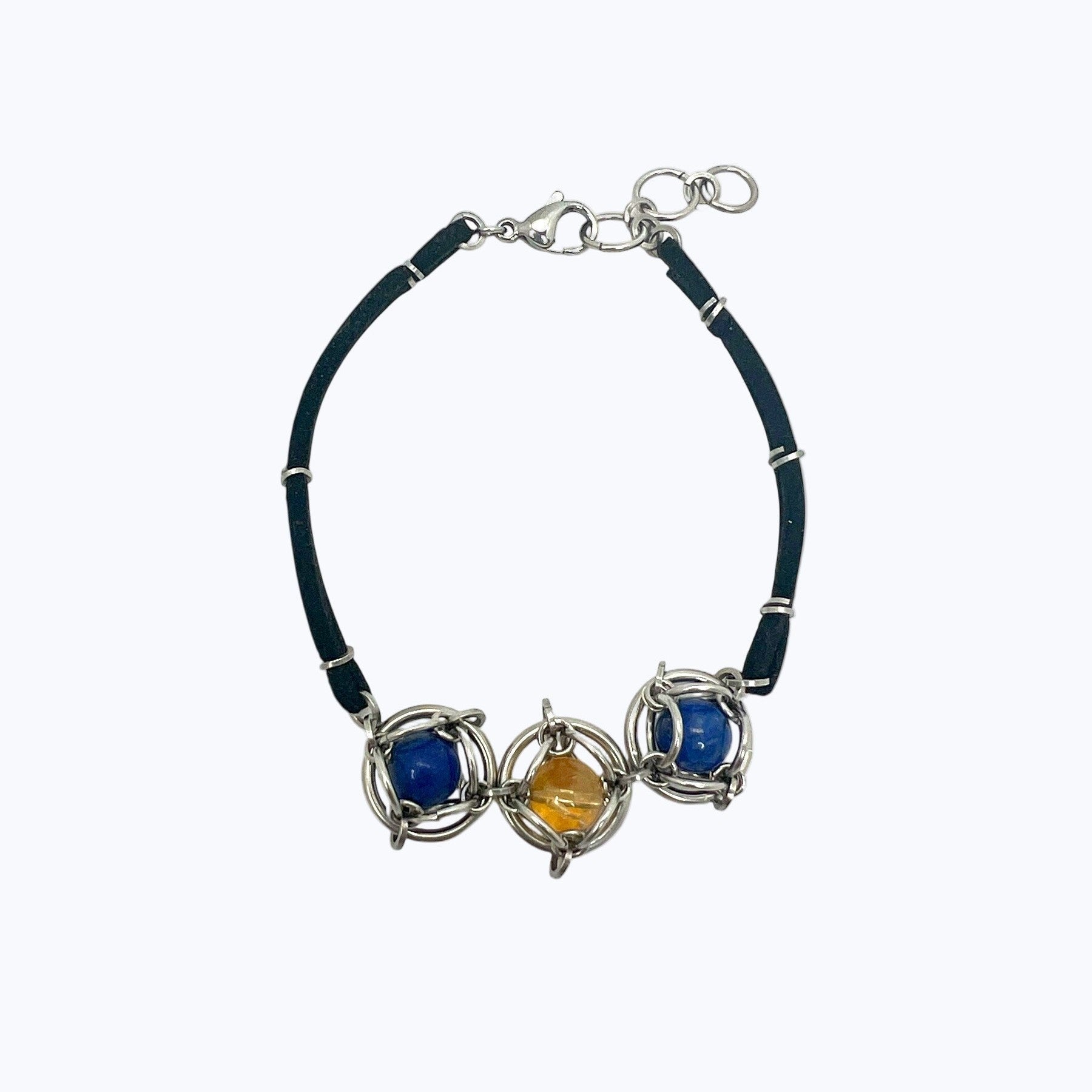 Orbital Leather Strap Bracelet