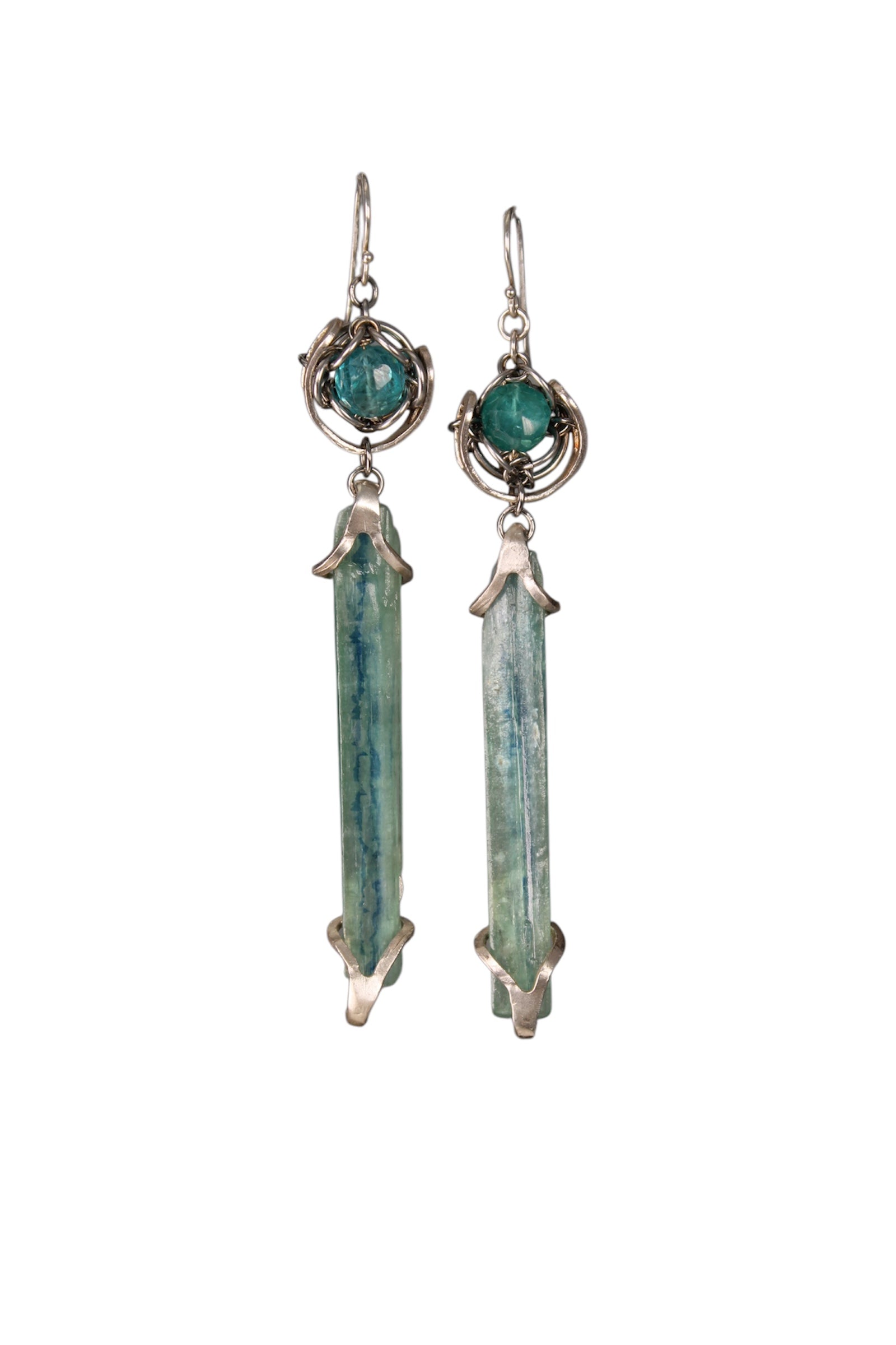 Kyanite & Apatite Drop Earrings
